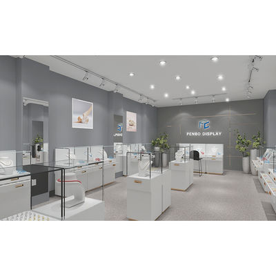 400mm Long Retail Glass Jewelry Shop Furniture 201 304 Stainless Steel