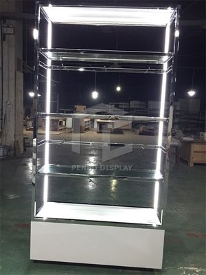 Monomer Design Glass Display Cabinet For Bags With T4 LED Lighting