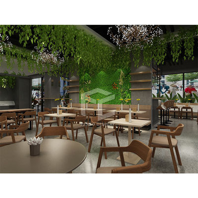 ODM Coffee Shop Display 20mm MDF Spray Painted With Metal Halide